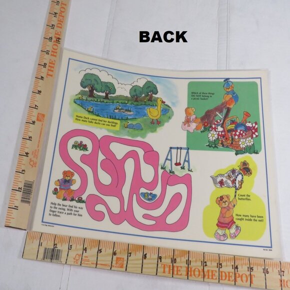 Vintage LUCY RIGGS 1986 Placemat SEE SAW #80269 (professional thick lamination) - Picture 2 of 11